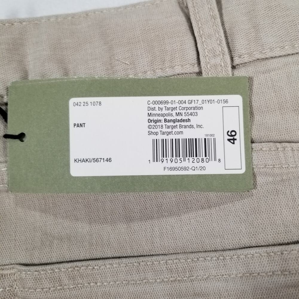 Goodfellow Men's Big & Tall Khaki 5 pocket Slim Leg Shorts, Size 46, New - Picture 9 of 10